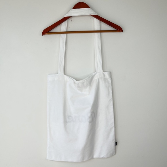 Bare flannel tote bag winter white with black Bare home logo super soft - Picture 3 of 8